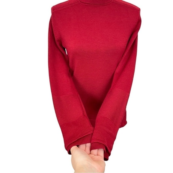Athleta Merino Wool Turtleneck in Scorched Chili Red SIZE XS - Picture 8 of 11